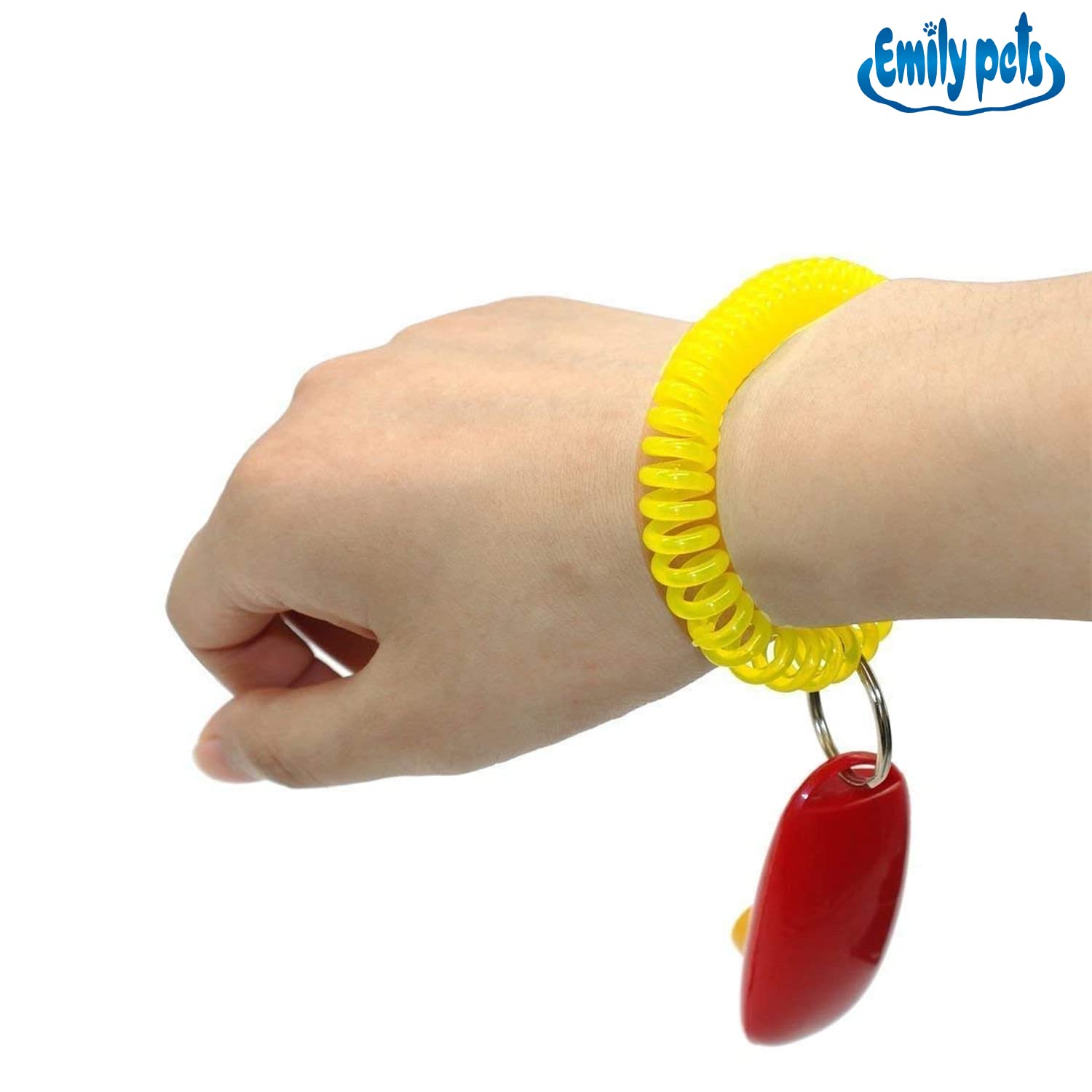 Emily Pets Dog Clickers with Wrist Bands, Colorful and Effective Training Tools Dogs Training kit for Puppy or Cat (Pack of 1, Clicker) 4