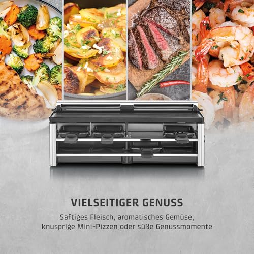 CASO Raclette AirClean - Raclettegrill mit integriertem Dunstabzug, für 8 Personen, schnelles Aufheizen, Antihaft Keramik-Beschichtung (PFAS-frei), 1500 Watt, austauschbarer Geruchs- und Kohlefilter – Bild 5