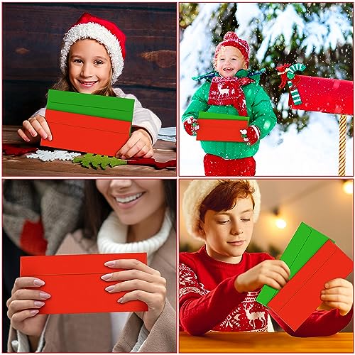 Image of Outus 500 Pcs #10 Colored Envelopes Business Adhesive,Red, Green | Letter Size, Standard for Office Check Invoices Letters Letterhead Invitations Announcements 4-1 /8 x 9-1 /2'', Neon