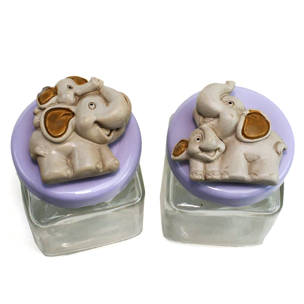 DLM - PortaPenne In Vetro Soffiato Animali Animaletti Leone Elefante Coniglio Gatto Prima Comunione Penna Scrivania 33284