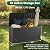 MAKE CHANGES Outdoor Storage Box, 98 Gallon Deck Box, Outdoor Storage Bench, Waterproof Resin Storage Bench with Lockable Lid, Patio Furniture Cushions & Garden Tools Storage, UV Resistant (Black)