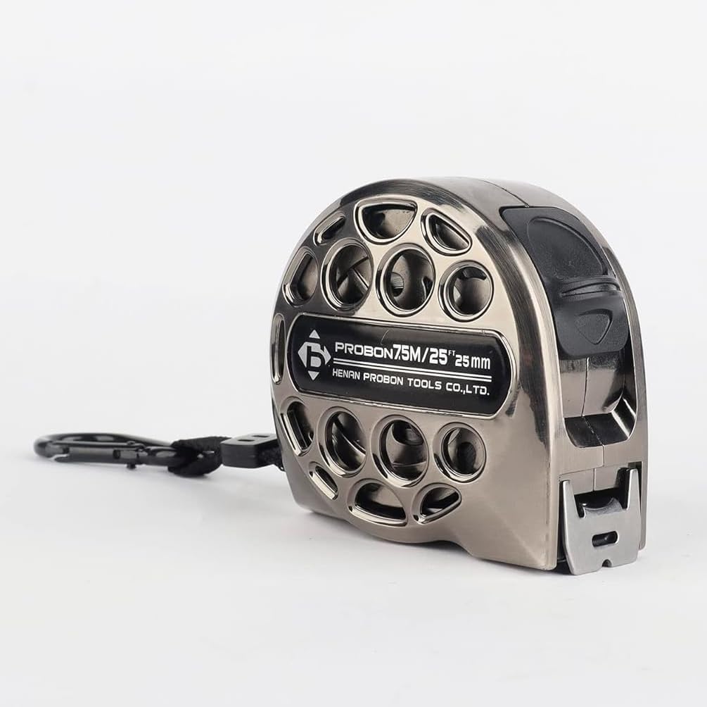 7.5M/25FT Stainless Steel Anti-Corrosion Retractable Metric Ruler, Anti-Fall Wear-Resistant Stainless Steel Tape Measure Double-Sided Scale High-Grade Gift Measure Tape