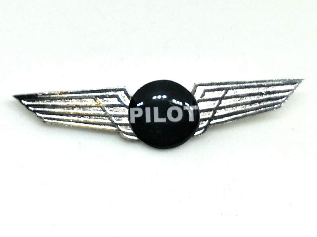 Pilot18 Pilot Silver Uniform Wings Electro-Plated Badge for Pilots