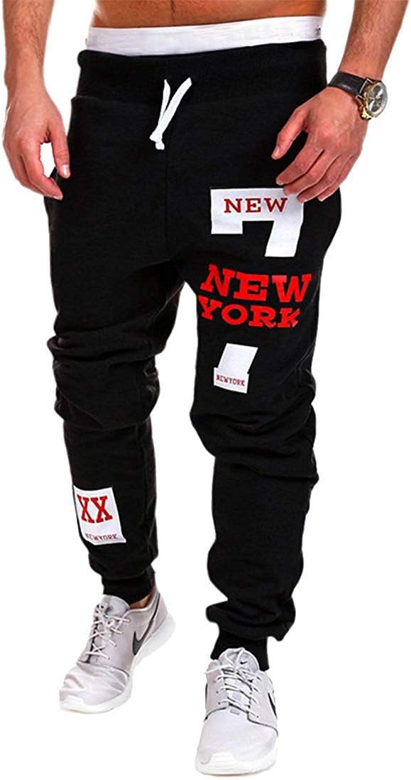 CottoryMen's Harem Casual Baggy Hiphop Dance Jogger Sweatpants Trousers
