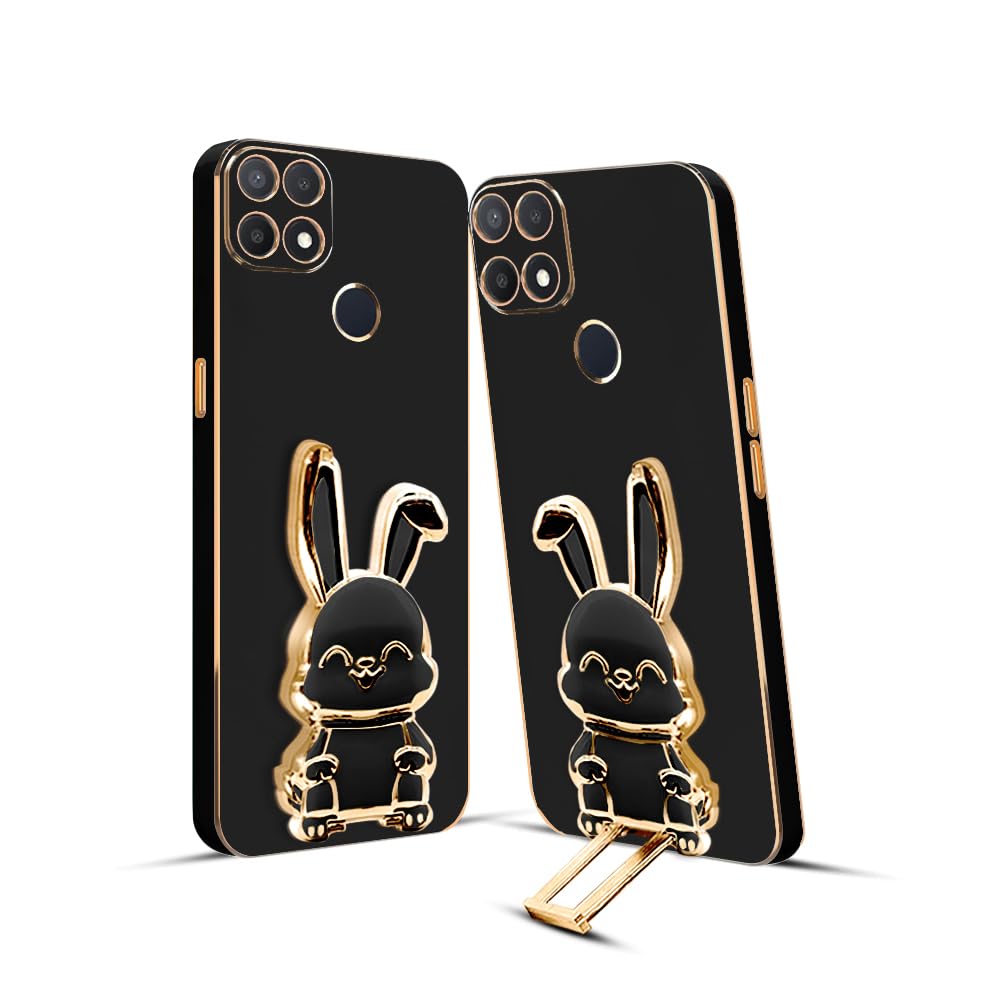 KARWAN®️ 3D Bunny with Folding Stand Back Cover Case Compatible for Oppo A15 | Slim electroplated case | Stand case | Soft TPU | Space Astro Theme | Camera Protection-Pink (B0CGNWGWKV) Amazon Price History, Amazon Price Tracker