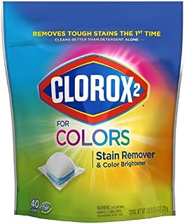 Clorox 2 Laundry Stain Remover and Color Booster Packs, Laundry Packs, 40 Count