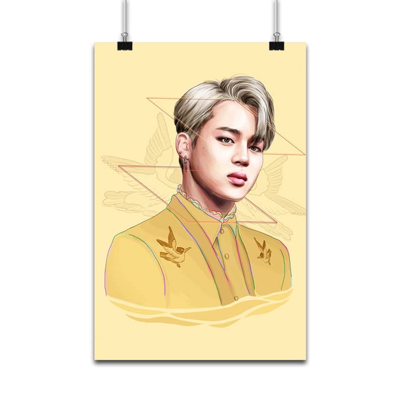 THE SQUEAKY STORE BTS Army Jungkook,Suga, J Hope, Kim Taehyung, Jin, Jimin, RM, BTS Band Singer,Music,Kpop, Home D�cor Printed 300 Gsm Matte Finish Poster 21x30CM 9