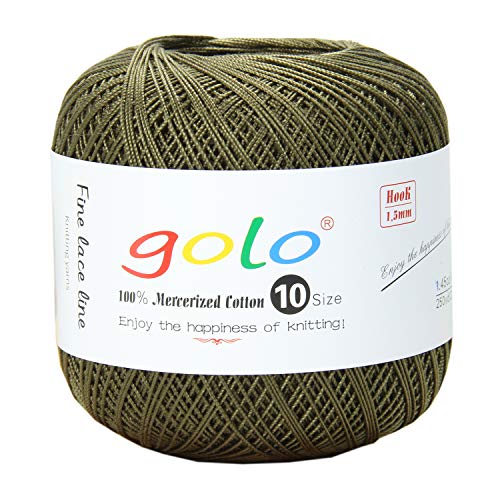 Image of golo Brand Crochet Thread Size 10 Crochet Yarn for Crocheting Bronze 607