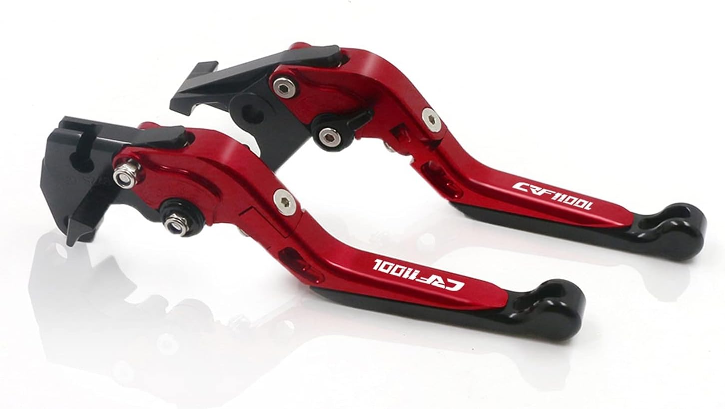 CNC Handlebar Adjustable Extendable Folding Brake Clutch Lever Replacement for Hon Da CRF1100L Africa Twin DCT 2017-2022 CRF1100 L CRF 1100 L Brake levers(BlackBlackBlue)