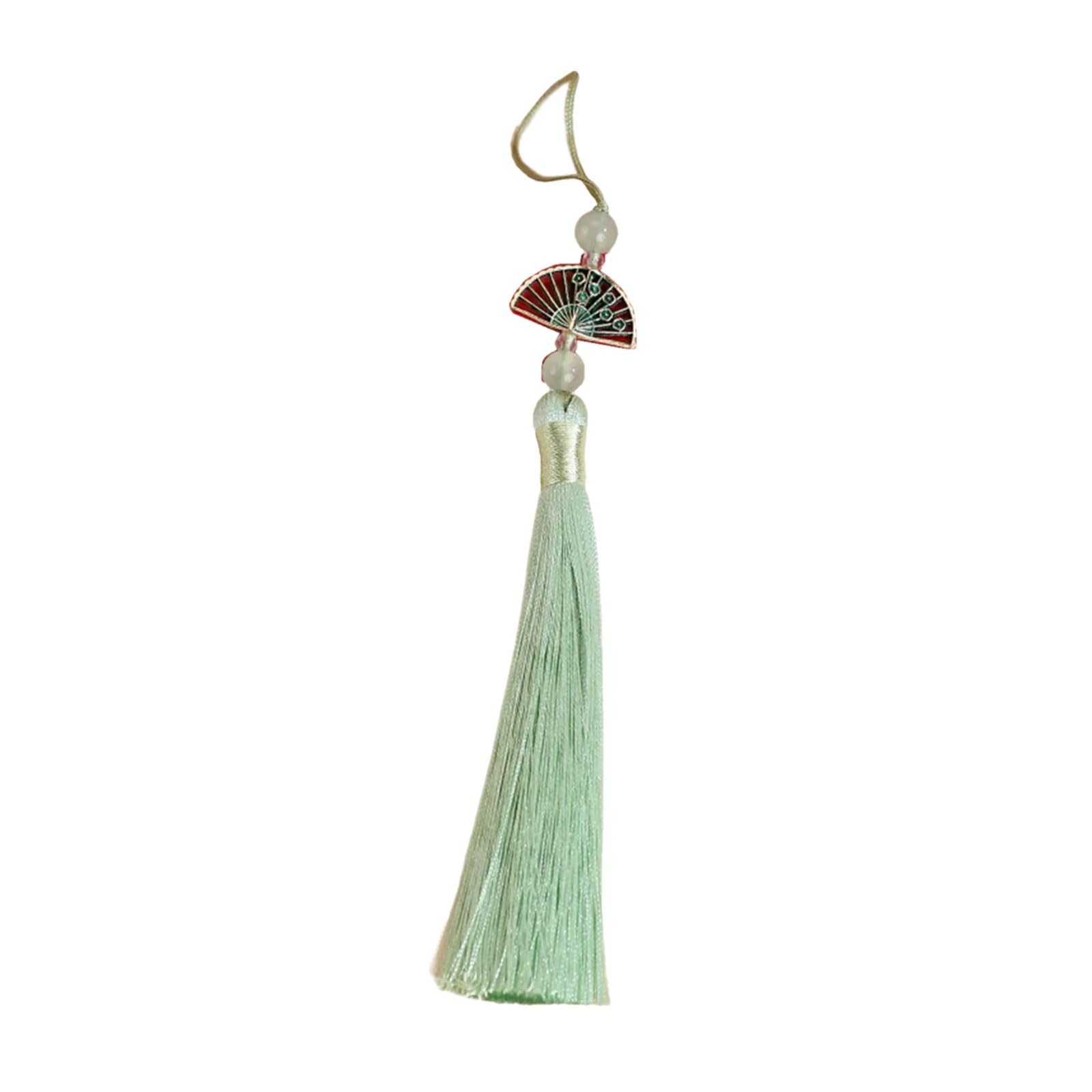 Handcraft Han Fu Pendant with Vibranting Fan Tassels Portable for Enhancing Cultural Outfits and Special Occasions Stage Accessory