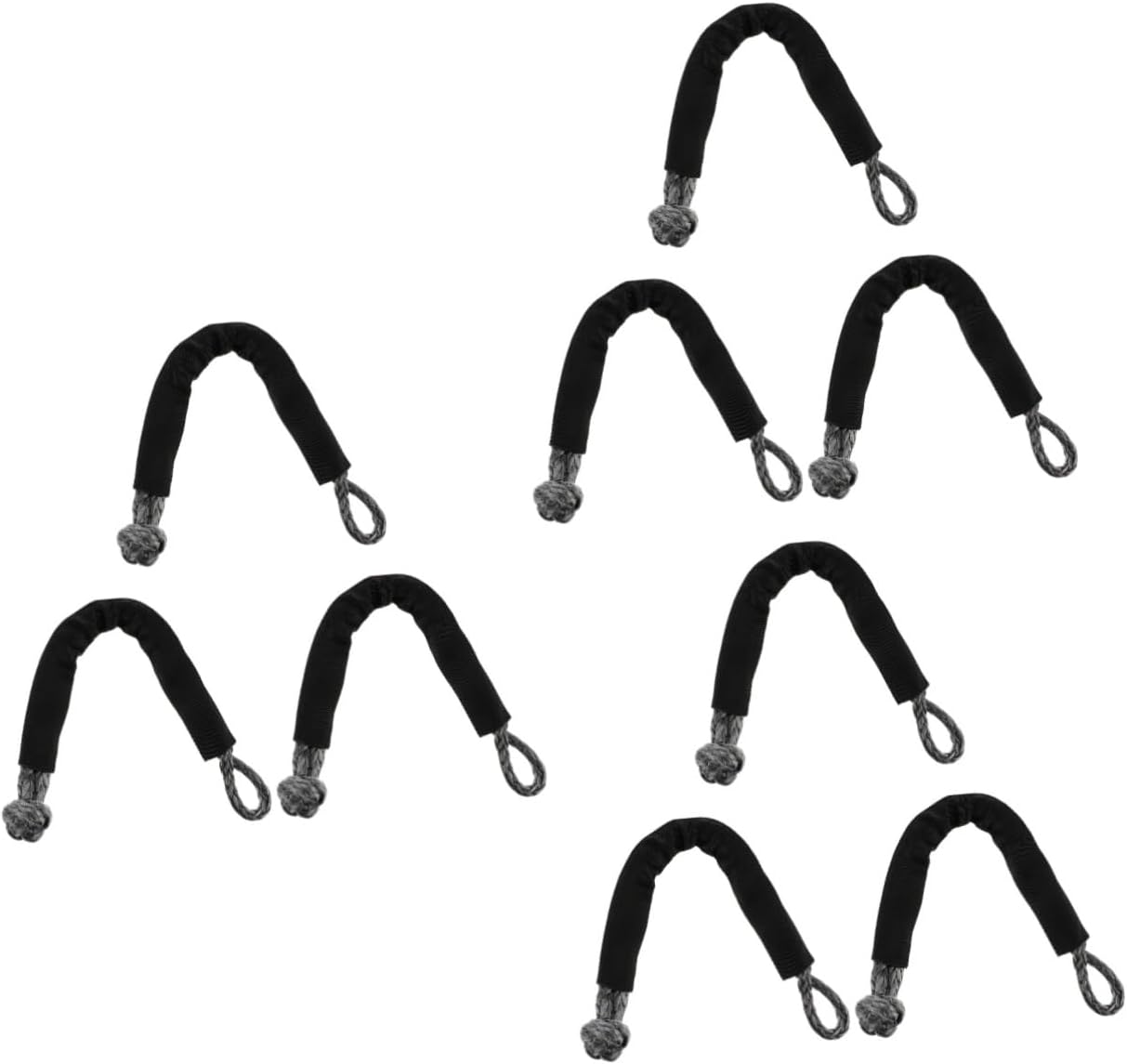 3pcs Flexible Synthetic Winch Shackle for Towing and Recovery High Molecular Design Random for Off-Road and Outdoor Use