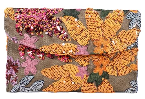 Floral Embroidery Sequin Evening Clutch Bags Women Evening Clutch Bag Cute Evening Handbag for Prom Party Wedding 2025