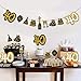 40th Birthday Party Centerpieces Black and Gold Themed Party Centerpieces Sticks Glitter Table Toppers Decorations Party Photo Booth Props Set of 24