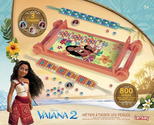 Bracelet perles enfant à fabriquer avec le métier à tisser Vaiana 2 pour après-midi créatif