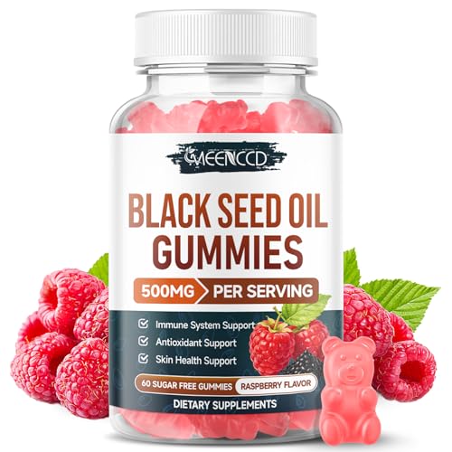 Black Seed Oil Gummies Cold Pressed Black Seed Oil Supplement 60 Count