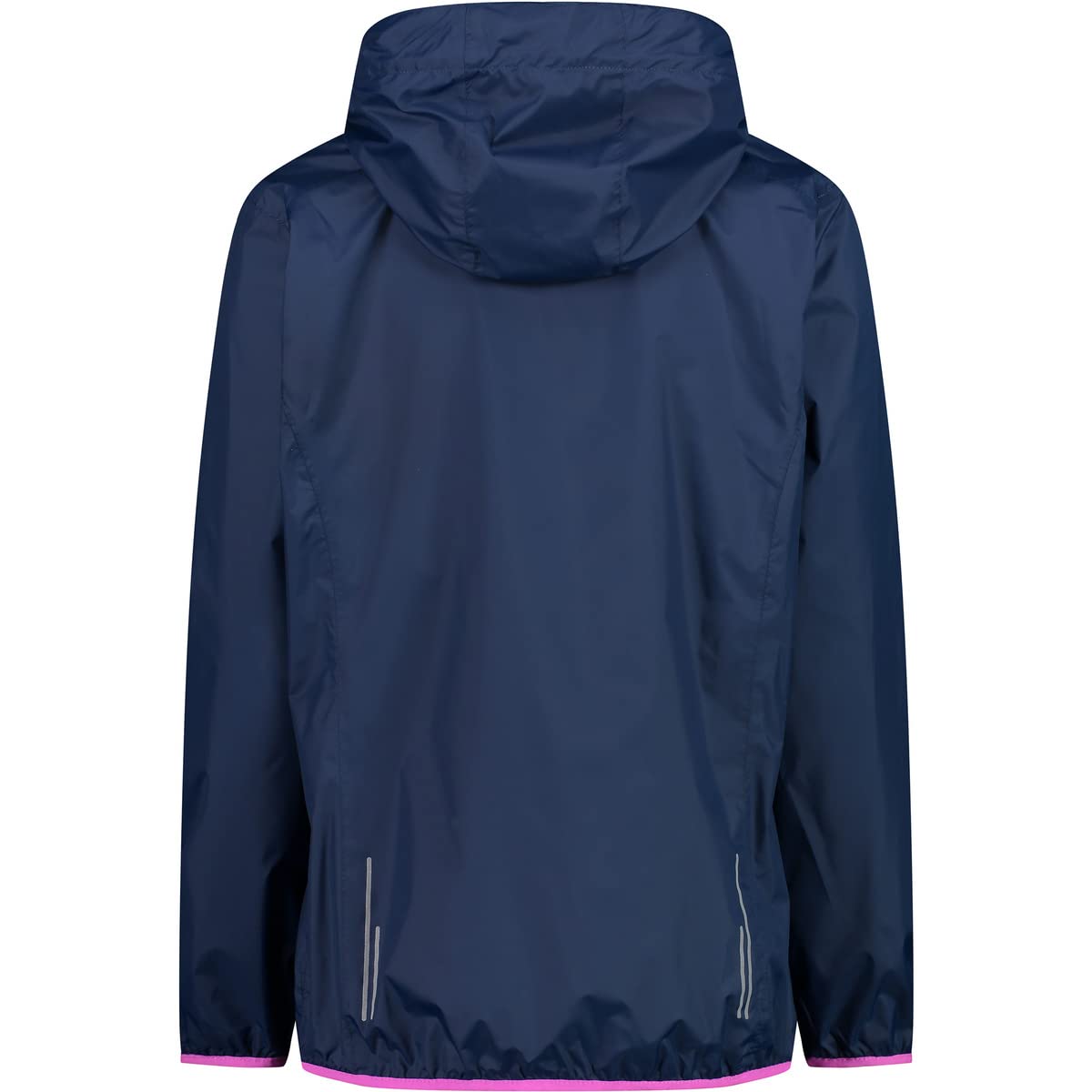 CMP Damen Regenjacke mit fester Kapuze CMP Knit Tech Melange Fleece Jacke mit Kapuze, Boy, Flash-Orange-Antracite, 104 Damen