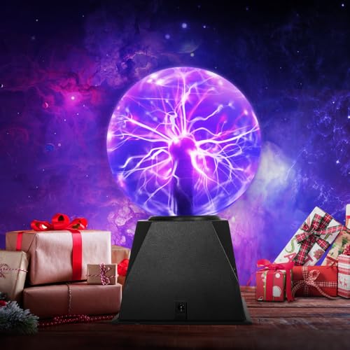 Luz de Bola de Plasma, Flashes Lampara de Plasma Bola 15CM, Bola de Plasma Mágica Sensible al Tacto y al Sonido para Dormitorio, Decoración, Partido