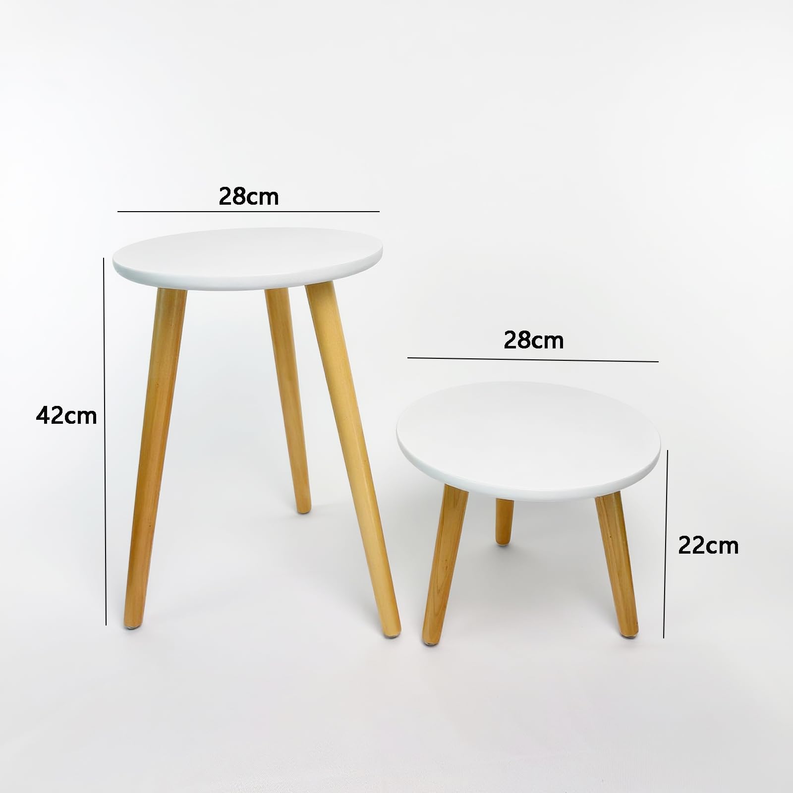 Hniuyun Indoor Plant Stands, Wood Plant Stand Plant Table for Flower Pots, White, Brown - Image 2
