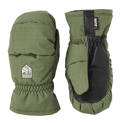 Hestra Junior FOSS Mitt (Youth 4-13yrs) | Waterproof, Insulated Kids Mittens for Winter, Snowboarding & Playing in the Snow - Green - 5
