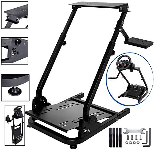 Racing Wheel Stand Height Adjustable Steering Wheel Stand Compatible with Logitech G25, G27