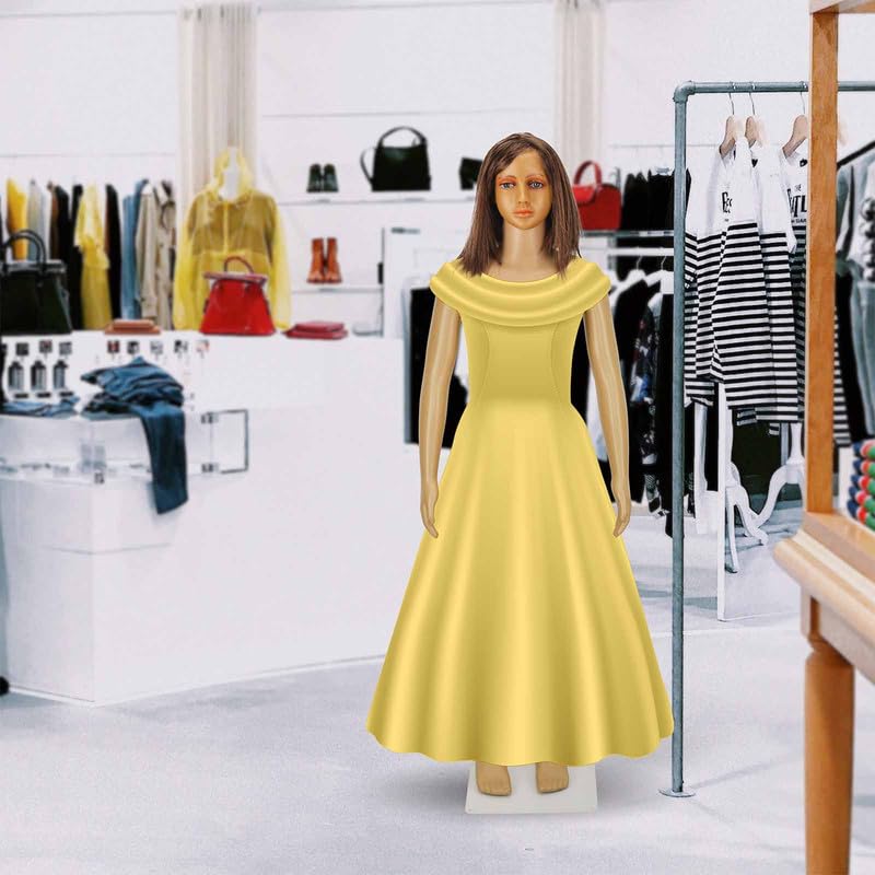 Micra Girl Full Body Mannequin Stand Skin Color | Dummy Girl Full Body Stand for Displaying Cloth | The 360-Degree Rotatable Arms and Adjustable (B09277QVWZ) Amazon Price History, Amazon Price Tracker