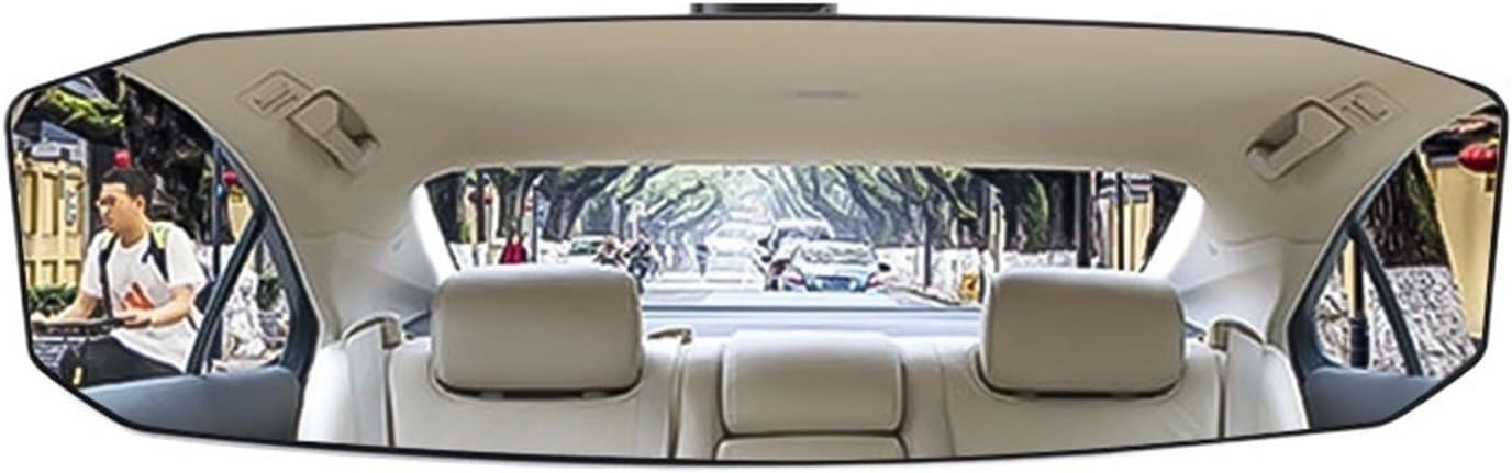 Car Baby Mirrors Interior Rear View Mirror Wide Angle Convex Rearview Mirror Glare Large Vision Auxiliary Monitor(244mmX90mm)