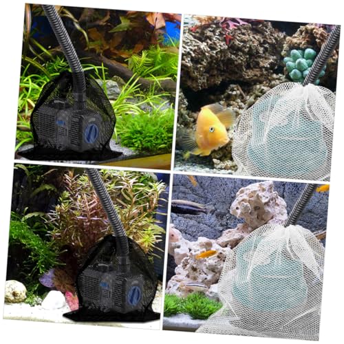 2 bolsas de malla para filtro de bomba de acuario miniatura 5