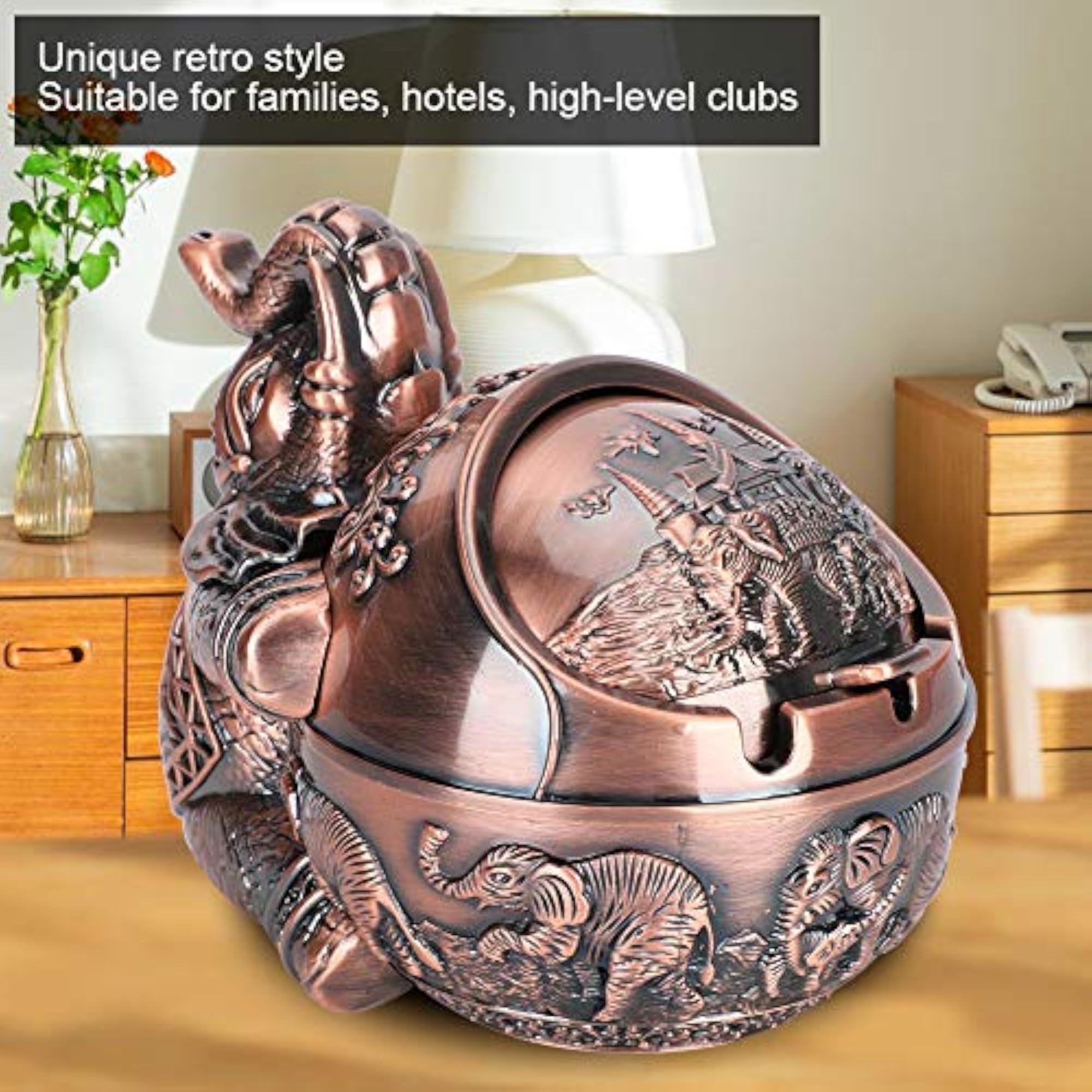 Desktop Windproof Ashtray, Family Home Bar Decor