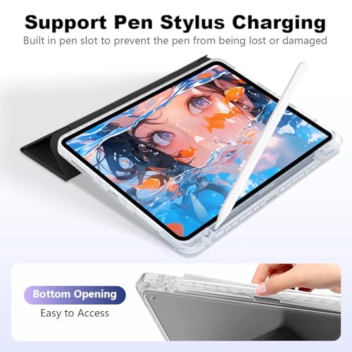 Image of ZORBES Compatible with OnePlus Pad Go 2, Multi Angle Origami Case Slim PU Front Cover for Vertical & Horizontal Viewing, Acrylic Protective Tablet Cover Shockproof Tablet Cover with Pen Holder