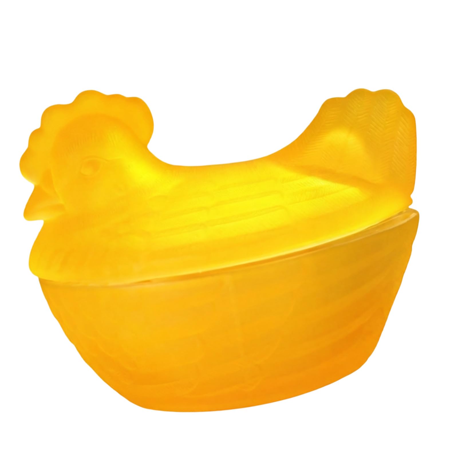 Plat à bonbons poule en verre coloré pour protéger vos biscuits de l'humidité