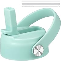 Vista 1 de KMN Tapa de popote para boca ancha Hydro Flask, tapas con popote para Hydroflask de boca ancha de 12, 16, 18, 20, 32, 40 onzas, tapa de popote