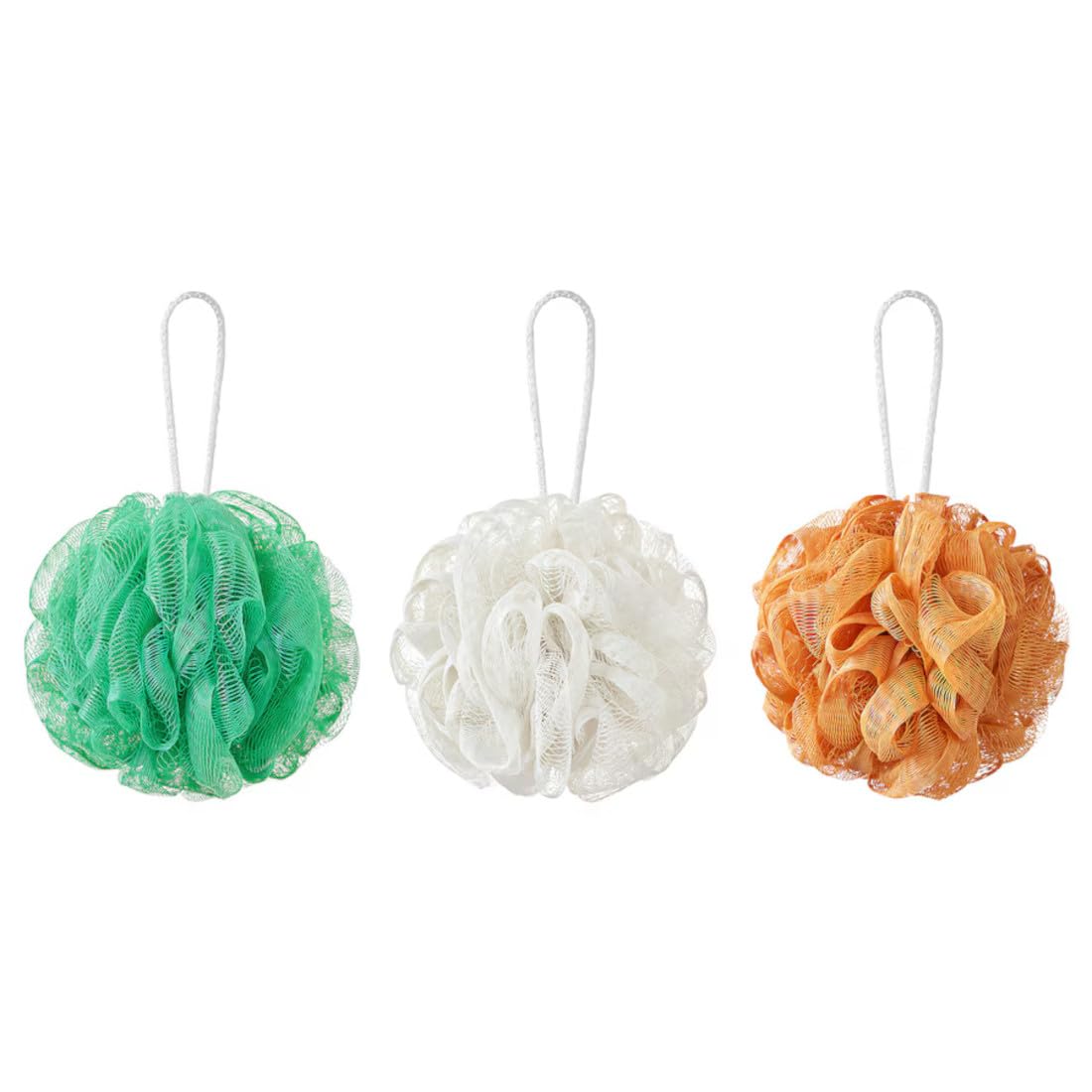 ikeea ÅBYÅN Body Puff Set of 3 – Multicolor Mesh Bath Sponges – Exfoliating Shower Loofahs with Hanging Loops – Gentle Skin Scrubber – Hand Washable – 13x9x15 cm-image-39