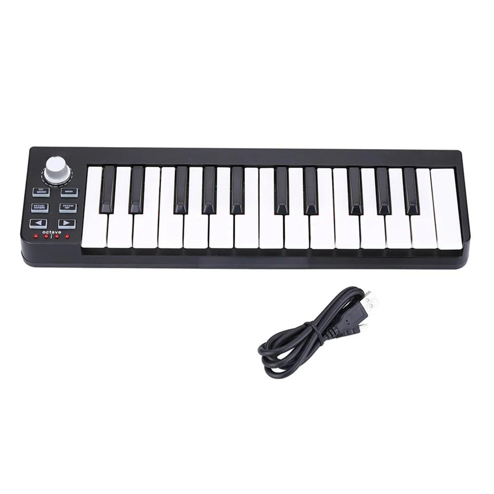 Przenośna Klawiatura 25 Klawiszy Czułych Na Prędkość, Kontroler USB Instrumenty Klawiszowe Elektroniczne Pianino dla Początkujący