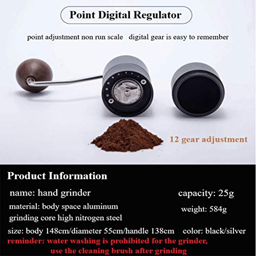 ZSGG Moedor de Café Manual de Aço Inoxidável Moedor de Café Com Rebarba de Grãos Inteiros Moedor de