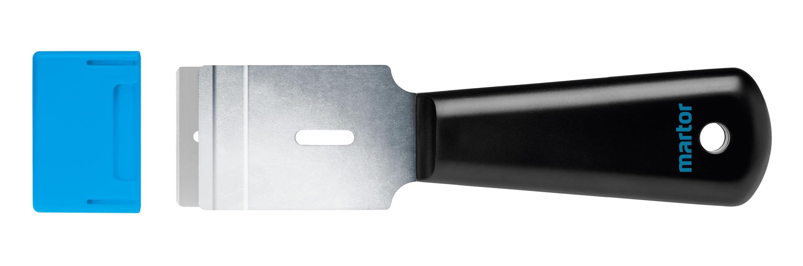 MARTOR Raschietto, SCRAPEX ARGENTAX, con lame Arrotondate, Raschietto per etichette, stretto, Per mancini e destrorsi, Raschietto per vetro, adesivo, plastica, lama sostituibile, Ergonomico