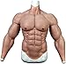 Oaimmk Gilet Pettorale Finto in Silicone, Muscoli Simulati Artificiali Muscoli toracici Falsi Pancia per Costume da Travestimento Cosplay da Uomo,4,Upgrade
