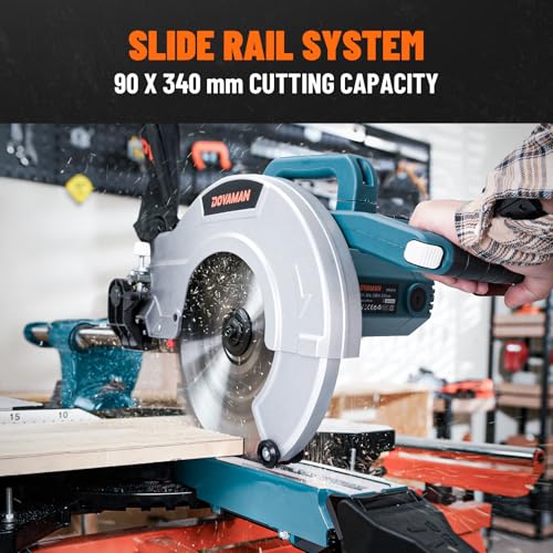 image for DOVAMAN Updated 10-Inch Sliding Miter Saw, Multi-Material Cutting w/ 3