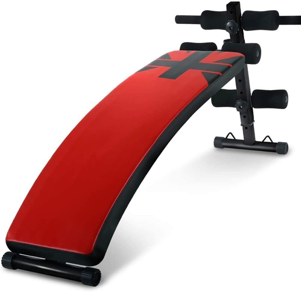 Fitness Weight Bench Workout Bench Weight Bench Utility Workout Bench Multi-Function Folding Supine Board, Sit-ups Fitness Equipment, Adjustable Foldable Abdominal M ，Red