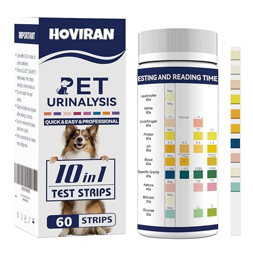 10-in-1 Cat & Dog Urine Test Strips 60 Strips Cat & Dog UTI Test Kit