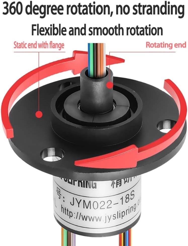 Slip Ring Electrical Slip Ring Slip Ring Electrical Connector Slip Ring Connector Motor Slip Ring Rotating Connector 2 Wires 10A Diameter 22mm