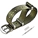 22mm Grün NATO Uhrenarmband Sicherheitsgurt Nylon Watch Strap G10 Armband Herren Gebürstete Schnalle