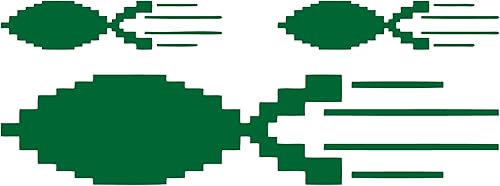 Bombs Pixel - 5 Inch Green Vinyl Decal for Car Window, Exterior