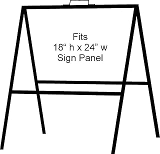 JustSignFrames A Frame Sign Holder C 213, Sidewalk Portable, Folding Sign Holder, Open House Sign Stand for 18 x 24 Sign Panels, Pack of 2 - Black