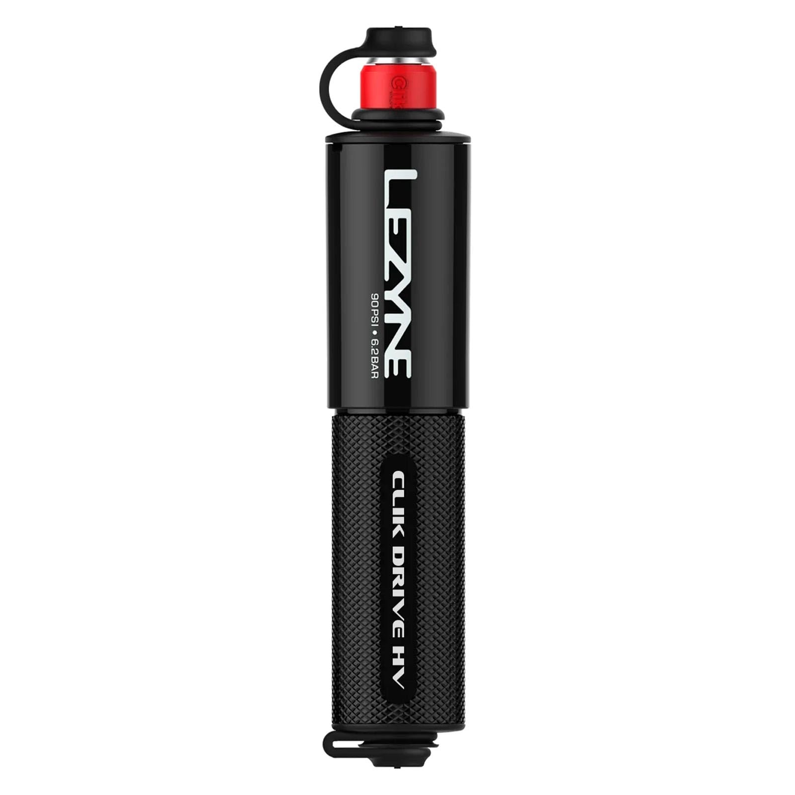 LEZYNE CLIK Drive Pompe manuelle compacte et légère en aluminium usiné CNC pour vélo de route, VTT et vélos de gravier | Tuyau flexible, support de cadre inclus