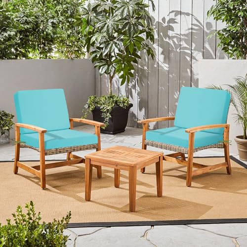 Image of Deep Seat Patio Cushions Set of 2, 24x24 Inch Waterproof & Fade Resistant Outdoor Chair Cushions, Thick Padded Replacement Sofa Cushions for Garden Yard Furniture