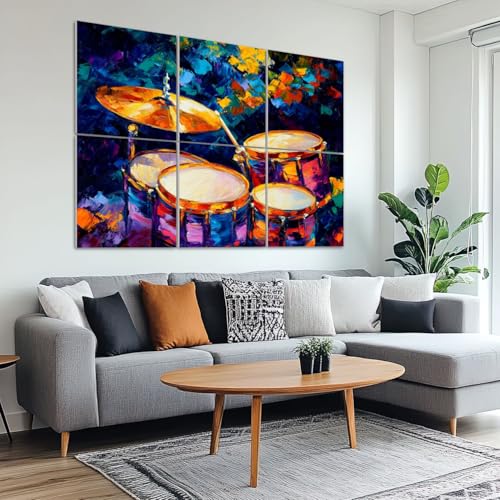 Paneles acústicos artísticos 6 unidades, absorbentes de sonido, 48"x72", adhesivos, para estudios y oficina miniatura 6