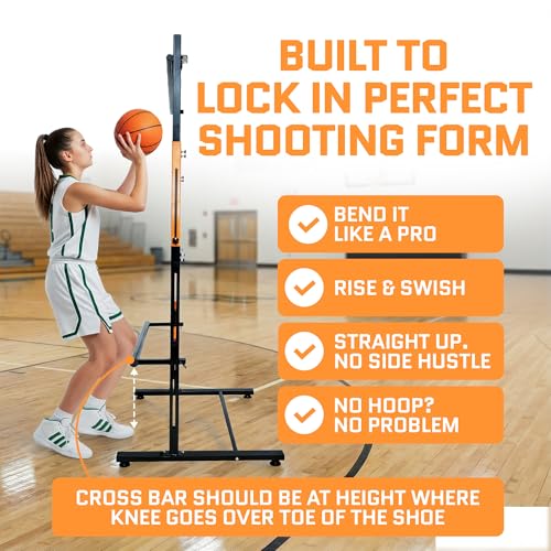 ACELETIQS Basketball Shooting Trainer with Adjustable Crossbar – Improve Shot Arc, Form & Follow Through – Portable Free-Throw & Jump Shot Training Aid for Youth, Teens & Adults – Indoor & Outdoor by ACELETIQS - Image 4