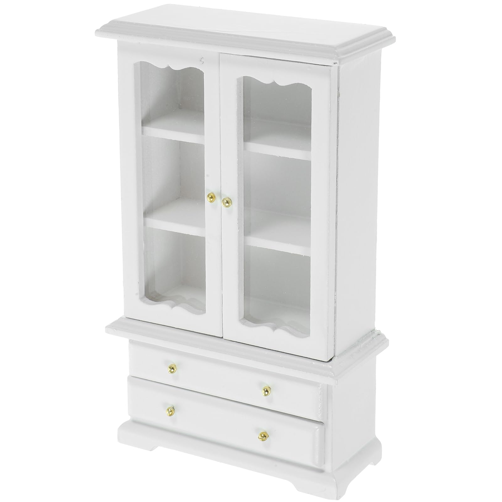 Mini Wooden Bookshelf Small Display Cabinet Miniature Bookcase Model for Dollhouse Micro Fairy Garden Furniture Accessories