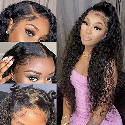 Water Wave 5x5 6x6 HD Lace Closure Wigs Human Hair,Upgrade Lace Front 6x6 Closure Wigs Human Hair for Black Women, 180%
