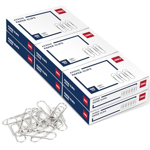 Deli Smooth Paper Clips 33% Off - 600 Medium Silver Clips